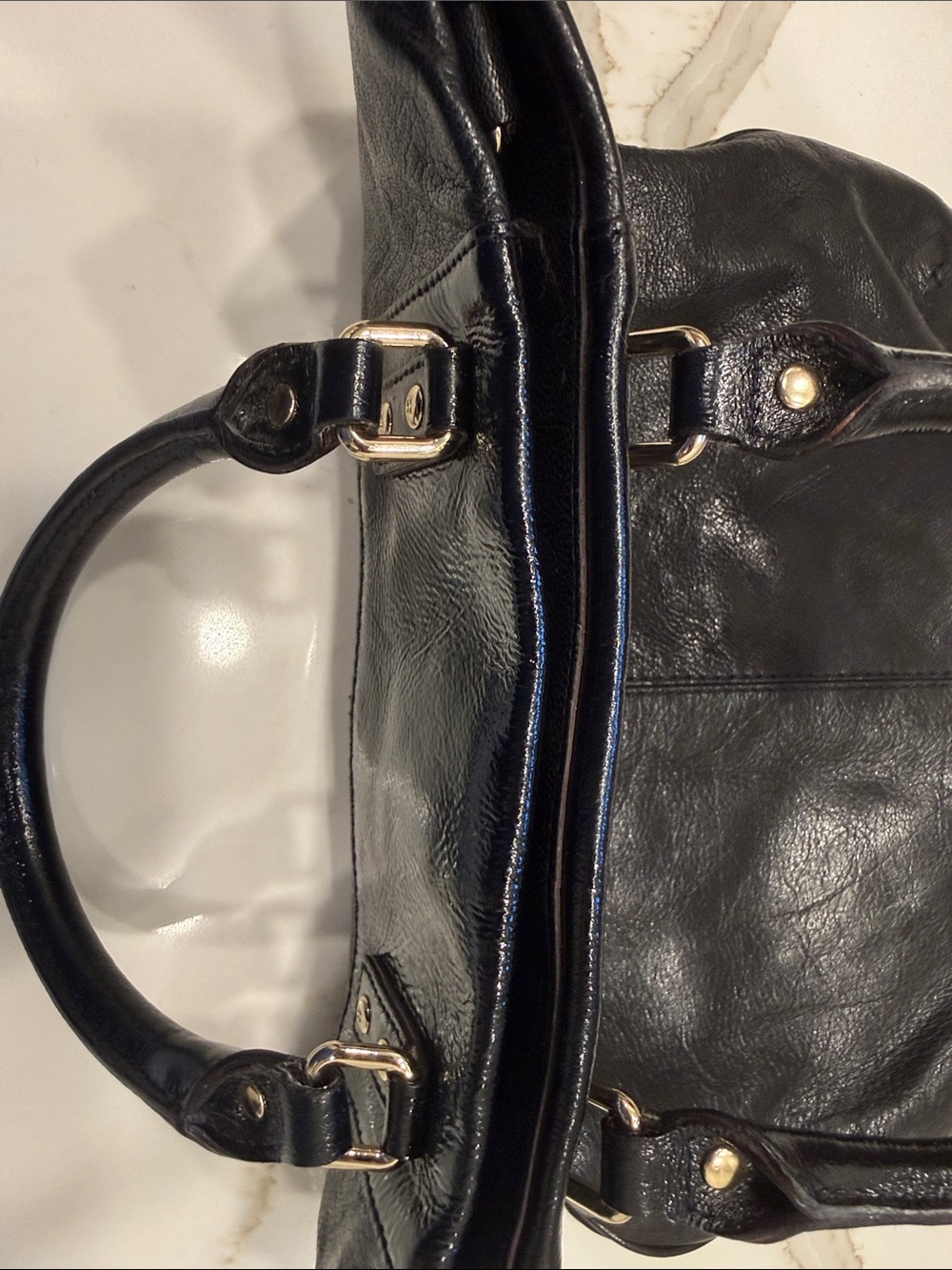 kate spade Alexa Black Leather Structured Tote / Satchel - Picture 7 of 11
